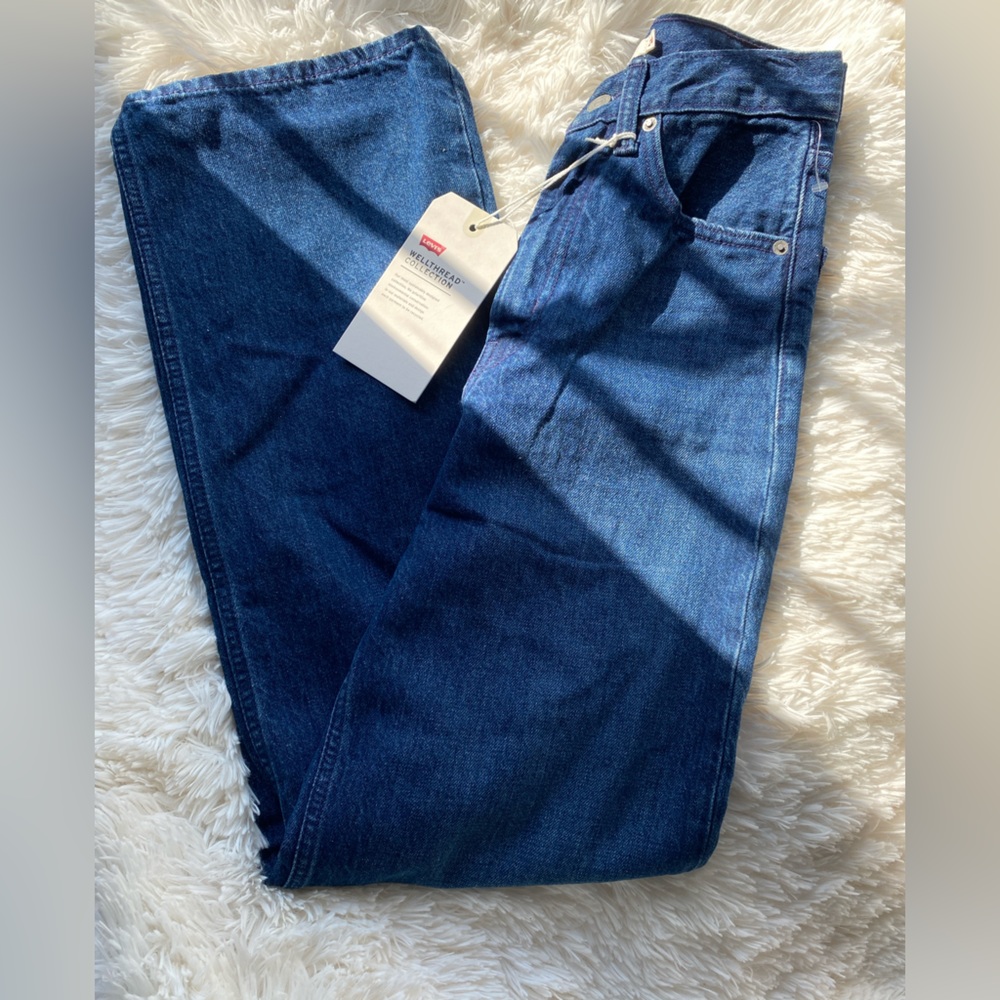 NEW Levi's WellThread High Loose Jeans Hemp Cotton 24